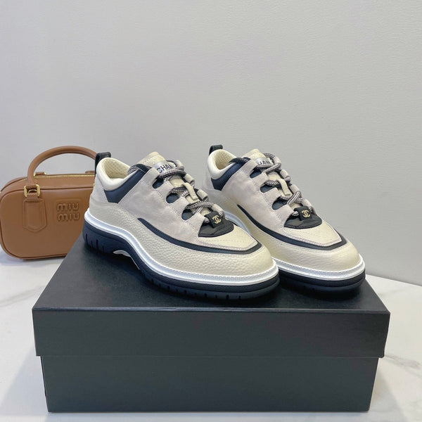 Sneaker CC in pelle di vacchetta bianco avorio 144772