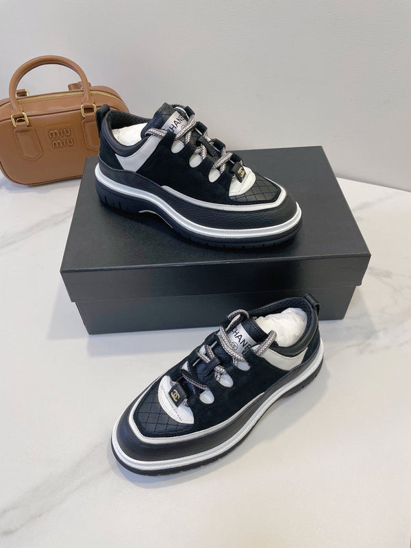 CC Sneaker In Black Cowhide 144774