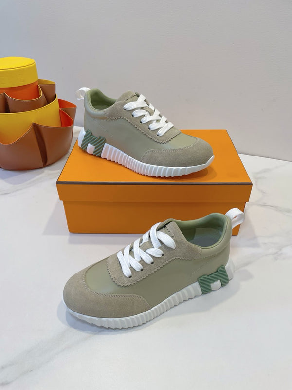 HM Bouncing sneaker Beige Esquisse Calfskin and Suede 212286