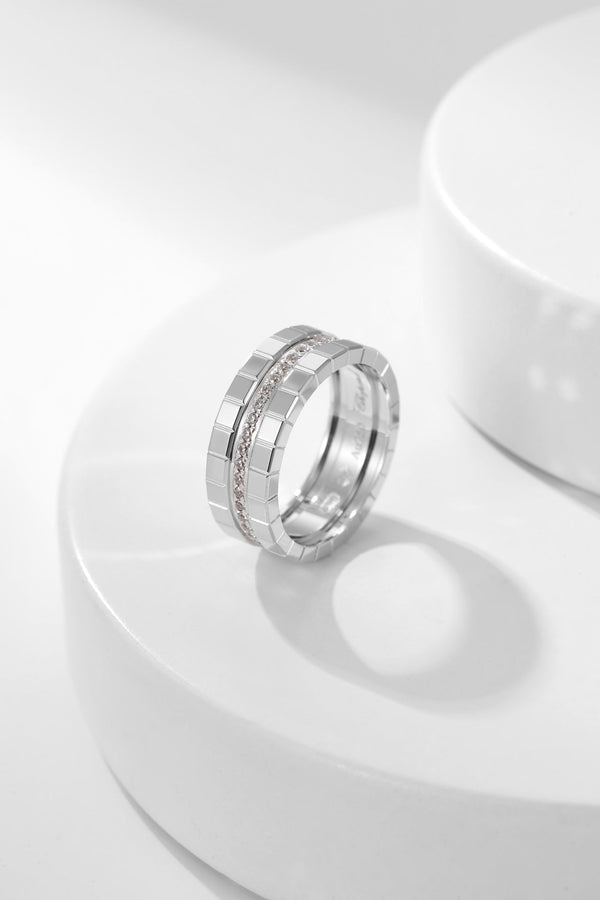 ice cube diamond large ring