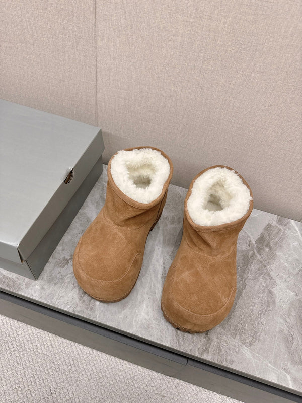 STIVALETTO ALASKA IN CAMOSCIO MARRONE SIDRO E FODERA IN LANA