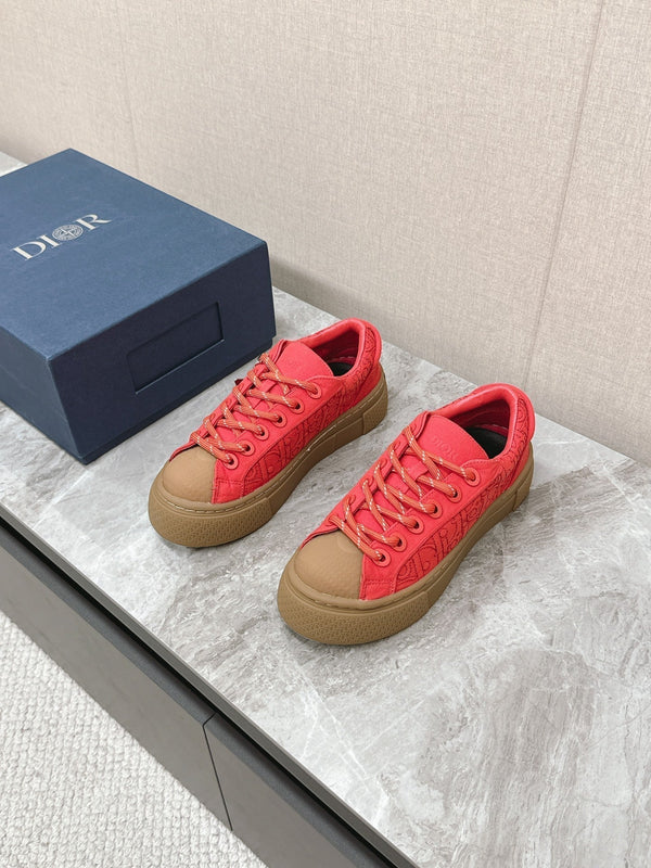 CD And Stone Island B33 Sneaker – Limited And Numbered Edition Coral Red Canvas