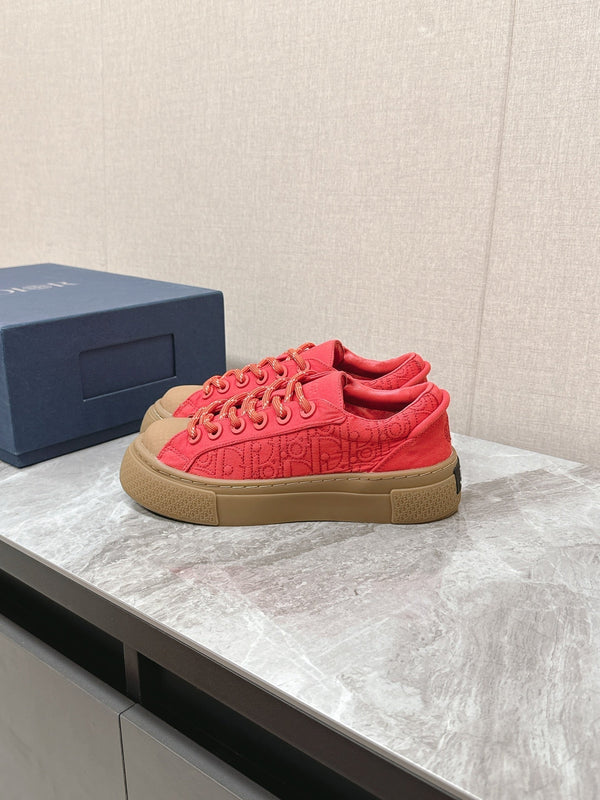 CD And Stone Island B33 Sneaker – Limited And Numbered Edition Coral Red Canvas