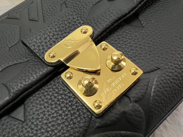 madeleine 30 black grained embossed calfskin