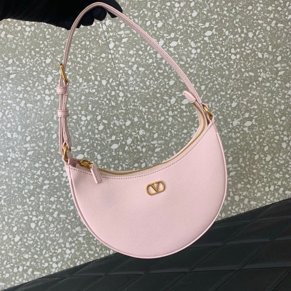 VA GARAVANI VLOGO mini HOBO bag pink calfskin 566879