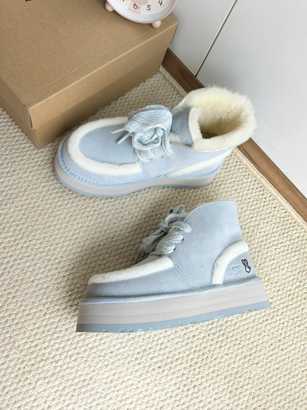 UGG Dopamine Snow Boots Light Blue Wool Suede 512875