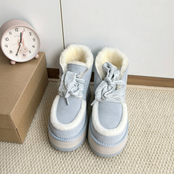 UGG Dopamine Snow Boots Light Blue Wool Suede 512875