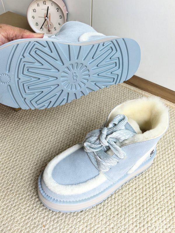 UGG Dopamine Snow Boots Light Blue Wool Suede 512875