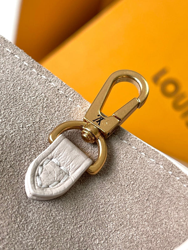 LOW KEY HOBO MM 35 IN IVORY BEIGE SMOOTH CALFSKIN