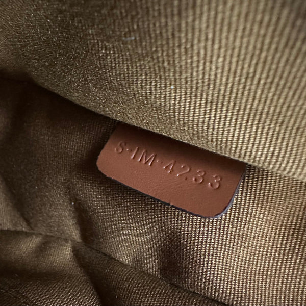 MEDIUM AVA BAG 23 IN BEIGE TRIOMPHE CANVAS GOLD LOGO