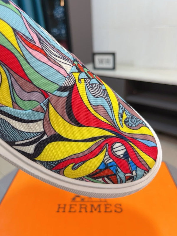 HM LANCE SLIP-ON SNEAKER MULTICOLOR DENIM