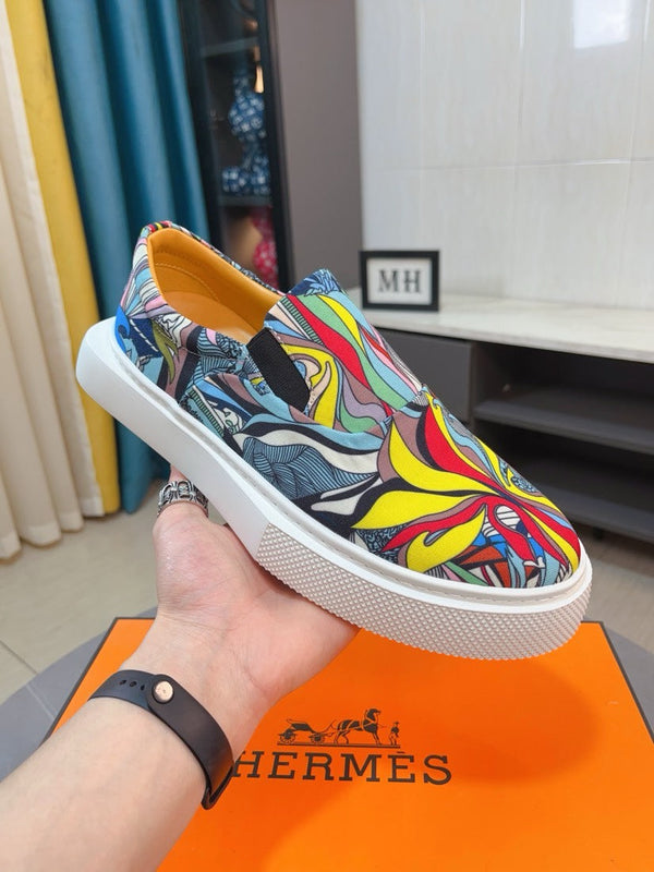 HM LANCE SLIP-ON SNEAKER MULTICOLOR DENIM