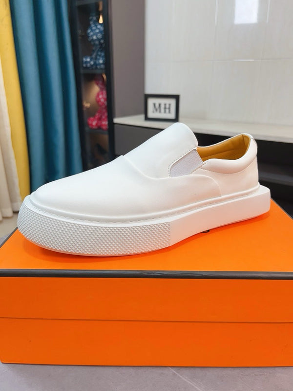 HM LANCE SLIP-ON SNEAKER WHITE CALFSKIN