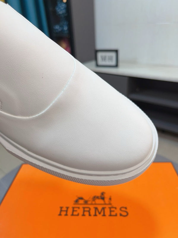 HM LANCE SLIP-ON SNEAKER WHITE CALFSKIN