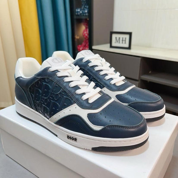 CD B27 LOW-TOP SNEAKER NAVY MONOGRAM CALFSKIN