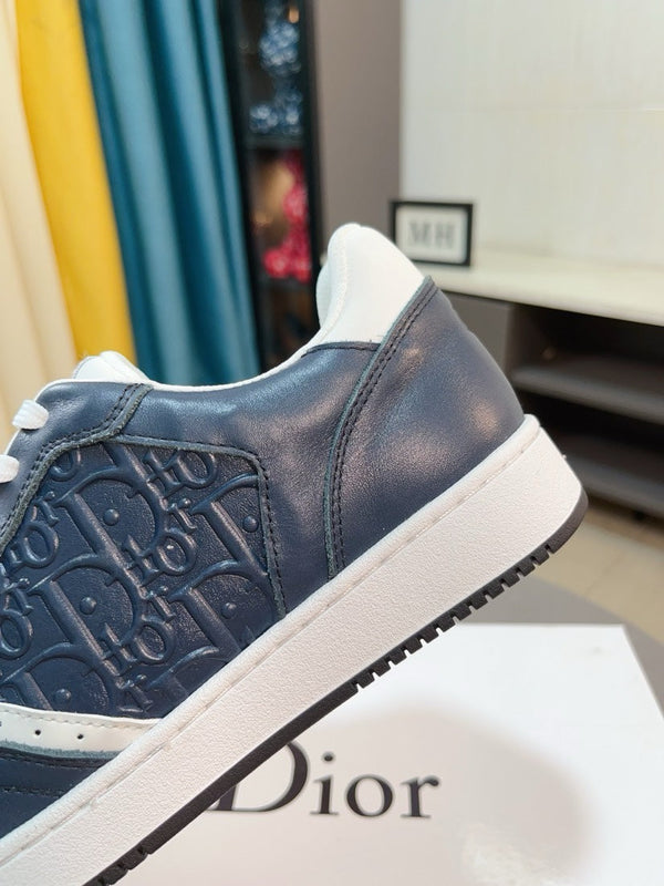 CD B27 LOW-TOP SNEAKER NAVY MONOGRAM CALFSKIN