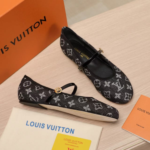 Tessuto denim monogramma nero piatto Romy LV 25C 218303