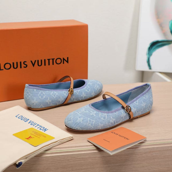 LV 25C Romy Flat Blue Pastel Monogram Denim Fabric 218302