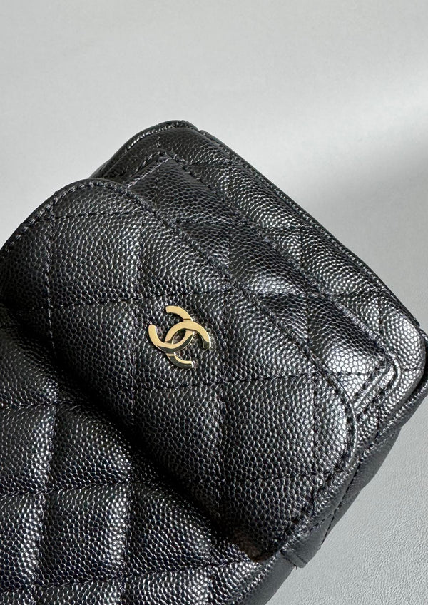 ZAINO CC MINI 18 NERO CAVIAR ORO CHIARO HARDWARE