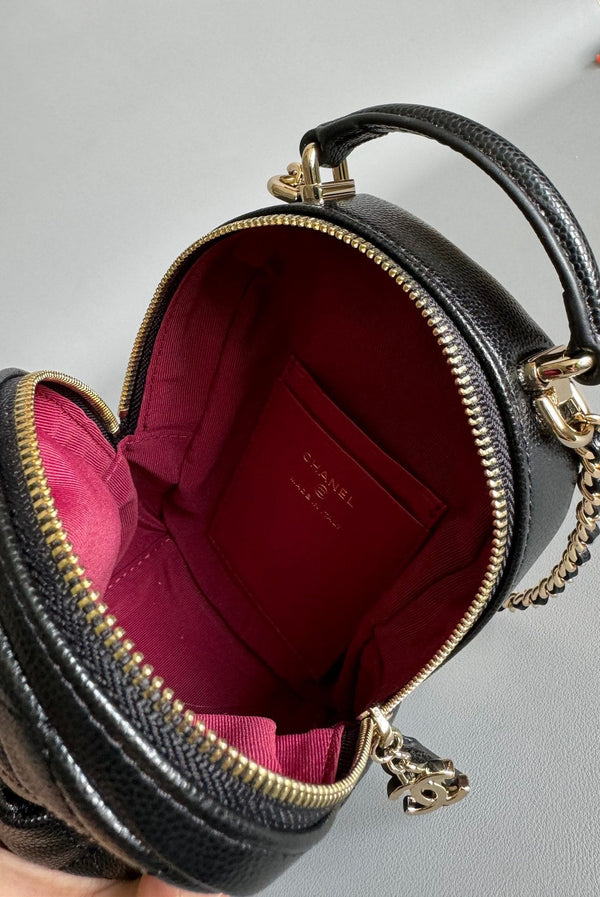 ZAINO CC MINI 18 NERO CAVIAR ORO CHIARO HARDWARE