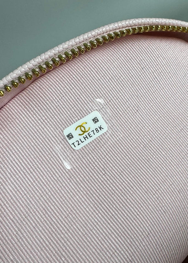 CC MINI 18 ZAINO ROSA CAVIALE ORO CHIARO HARDWARE