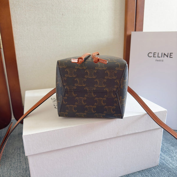 MICRO SAILOR 17 IN BLACK TRIOMPHE CANVAS AND BROWN CALFSKIN TRIM