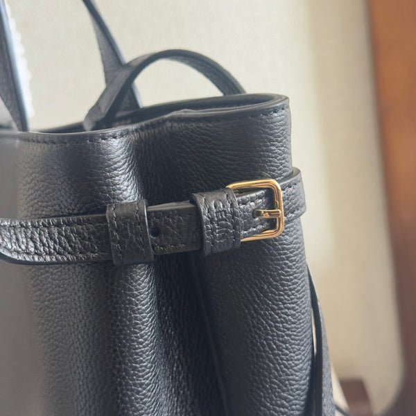 MINI CABAS ANAÏS CUIR TRIOMPHE 20 IN BLACK GRAINED CALFSKIN