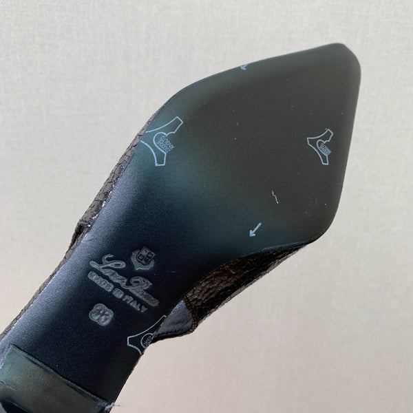 Rebecca Slingbacks 50 Black Brown Calfskin