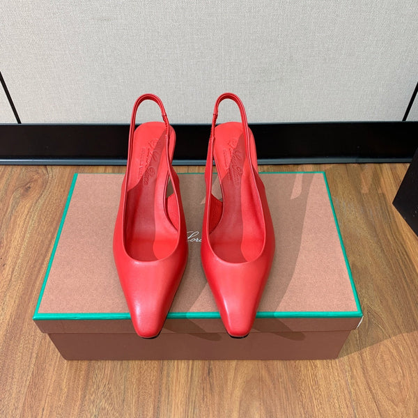 Rebecca Slingbacks 50 Red Calfskin
