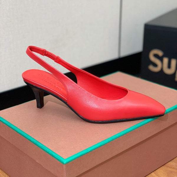 Rebecca Slingbacks 50 Red Calfskin