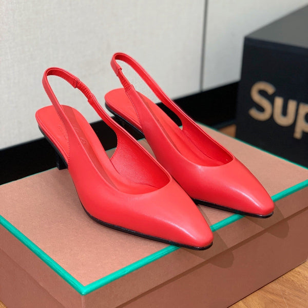 Rebecca Slingbacks 50 Red Calfskin