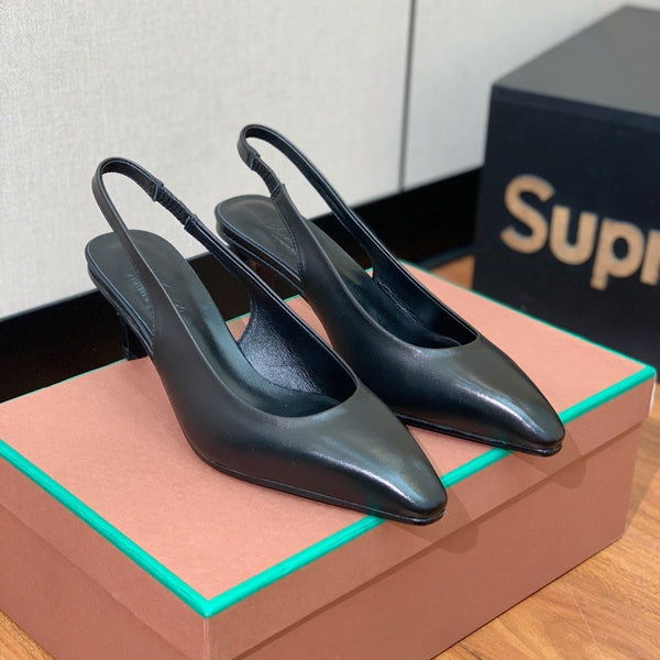 Rebecca Slingbacks 50 Black Calfskin
