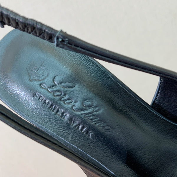 Rebecca Slingbacks 50 Black Calfskin