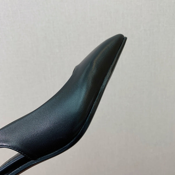 Rebecca Slingbacks 50 Black Calfskin