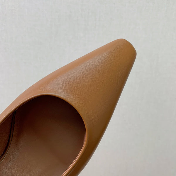 Rebecca Slingbacks 50 Saddle Brown Calfskin