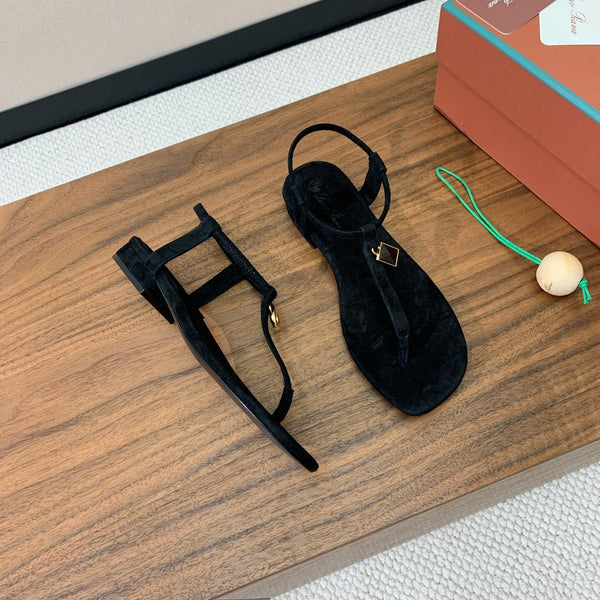 Mindil Sandal Black Seude