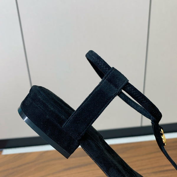 Mindil Sandal Black Seude