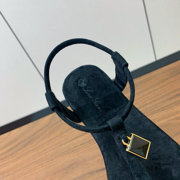 Mindil Sandal Black Seude