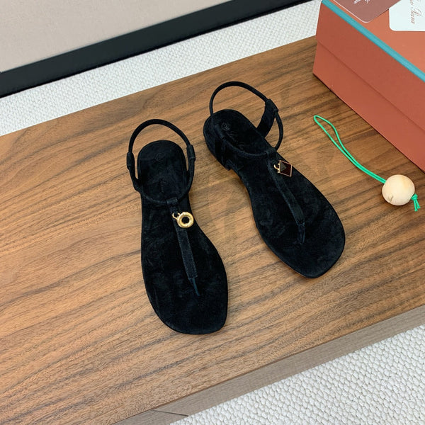 Mindil Sandal Black Seude