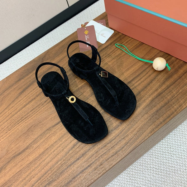 Mindil Sandal Black Seude