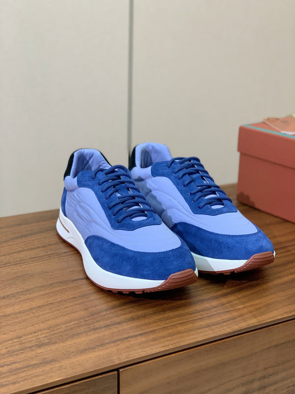 Sneaker LP Week End Walk in tessuto denim blu navy e suede 984386