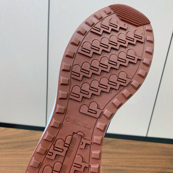 LP Week End Walk Sneaker In Blue Mix Dark Grey Denim Fabric And Sudede 984388