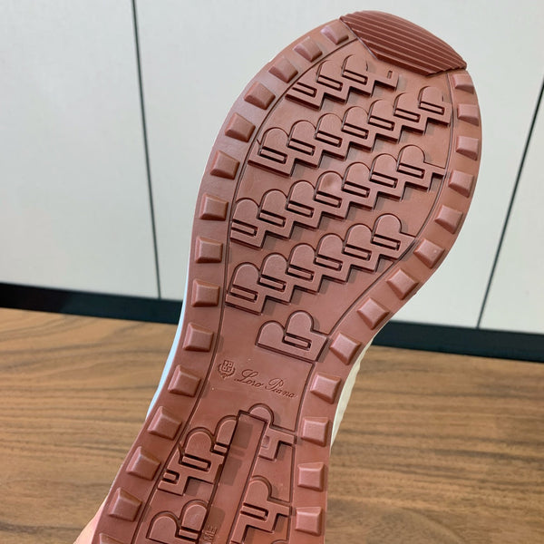 LP Week End Walk Sneaker In White Grey Mix Black Denim Fabric And Sudede 984392