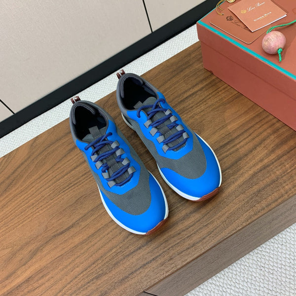 LP Week-End Walk Sneaker In Black Grey Mix Blue Mesh Fabric 984405