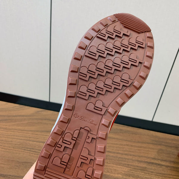 Sneaker LP Week-End Walk in tessuto a rete grigio bianco rosso nero 984407