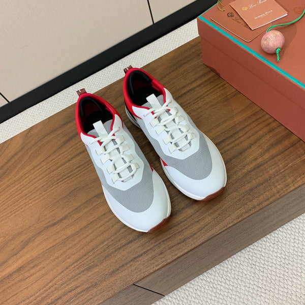 Sneaker LP Week-End Walk in tessuto a rete grigio bianco rosso nero 984407