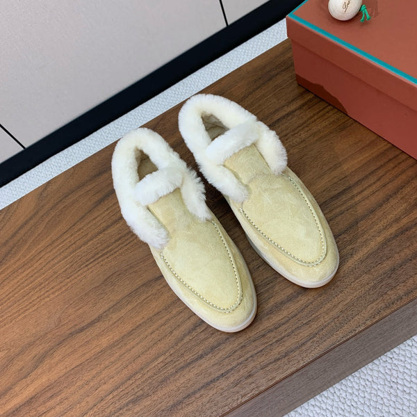 LP Open Walk Chukka Boot Light Lime Suede Lamb Fur