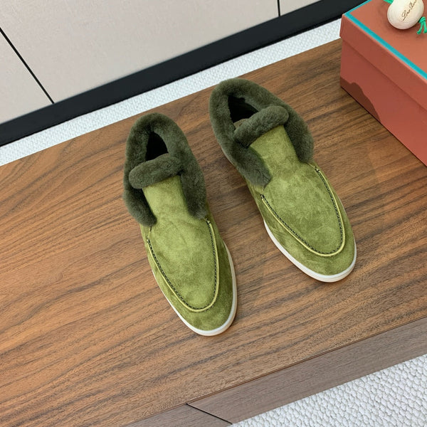 LP Open Walk Chukka Boot Green Suede Lamb Fur