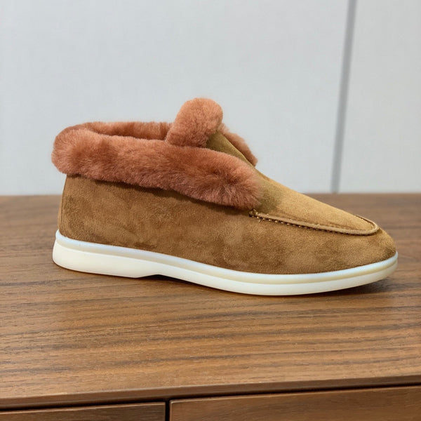 LP Open Walk Chukka Boot Brown Suede Lamb Fur