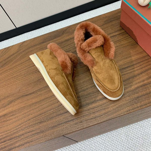 LP Open Walk Chukka Boot Brown Suede Lamb Fur